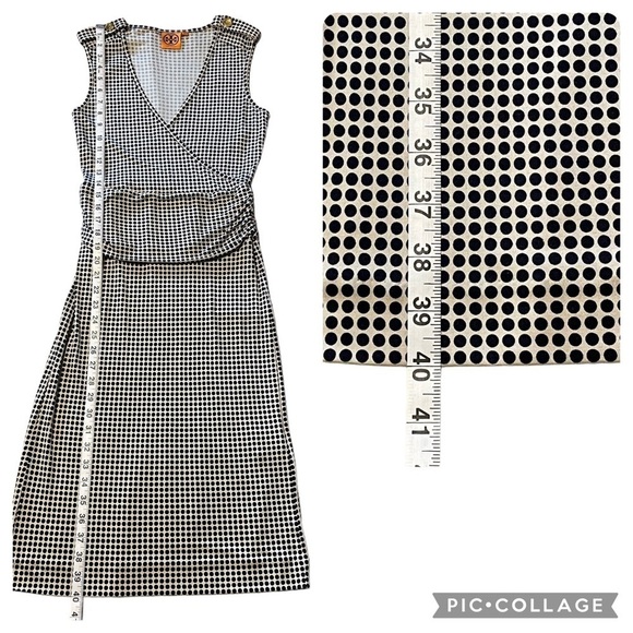 Tory Burch 100% Silk Polka Dot Sleeveless V-Neck Dress - Sz XS - Picture 15 of 16